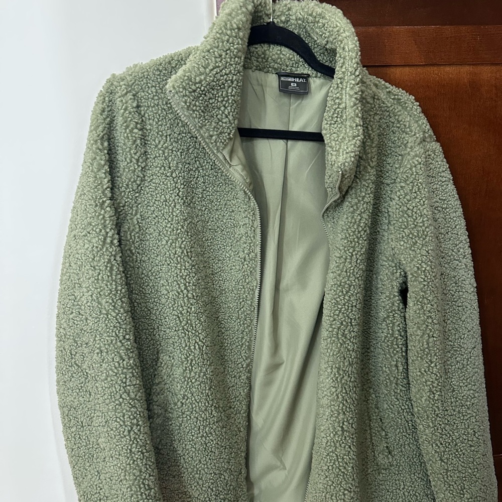 32 Degrees Green Sherpa Jacket